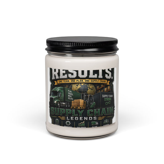 Supply Chain Legends Scented Soy Candle — 9oz "Results" Trucking & Logistics Aroma