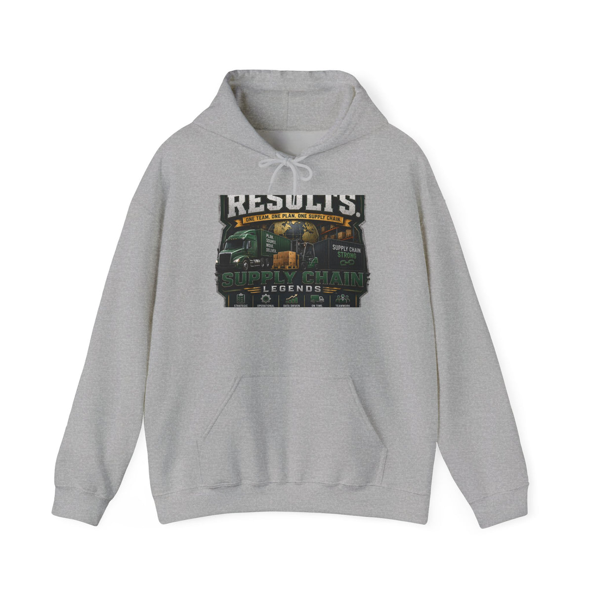 Supply Chain Legends Hoodie — "Results" Trucking Graphic Sweatshirt