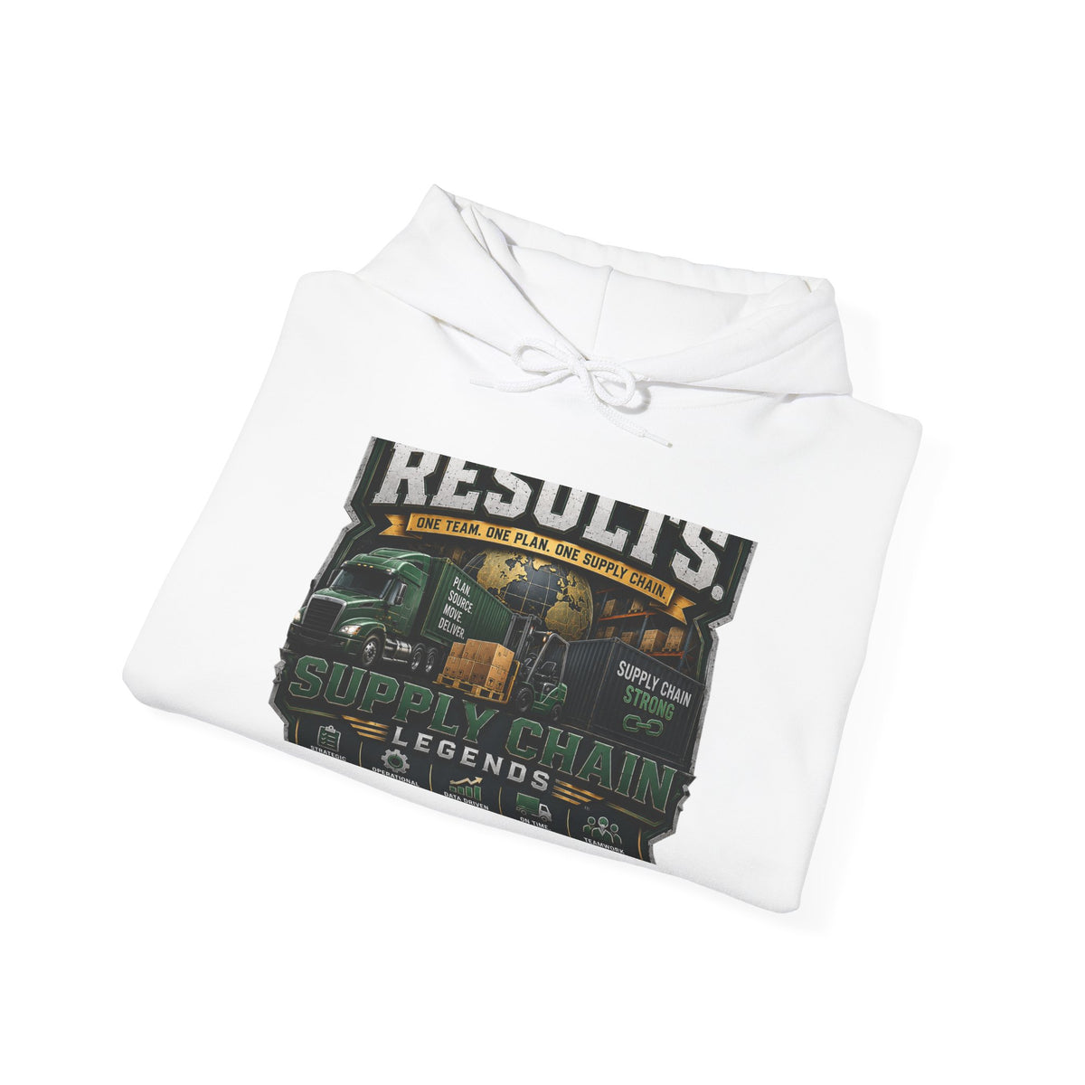 Supply Chain Legends Hoodie — "Results" Trucking Graphic Sweatshirt