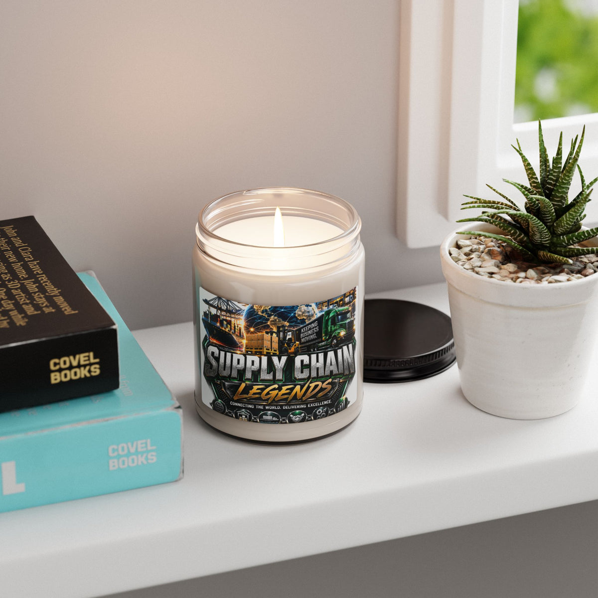 Supply Chain Legends Scented Soy Candle — 9oz Motivational Gift for Logistics & Trucking Fans