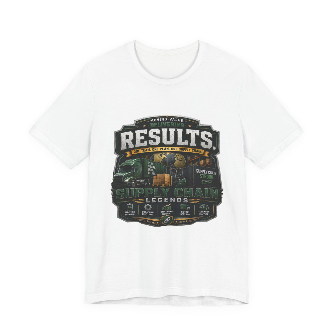 Supply Chain Results Truck Tee — "Results" Logistics & Trucking Shirt