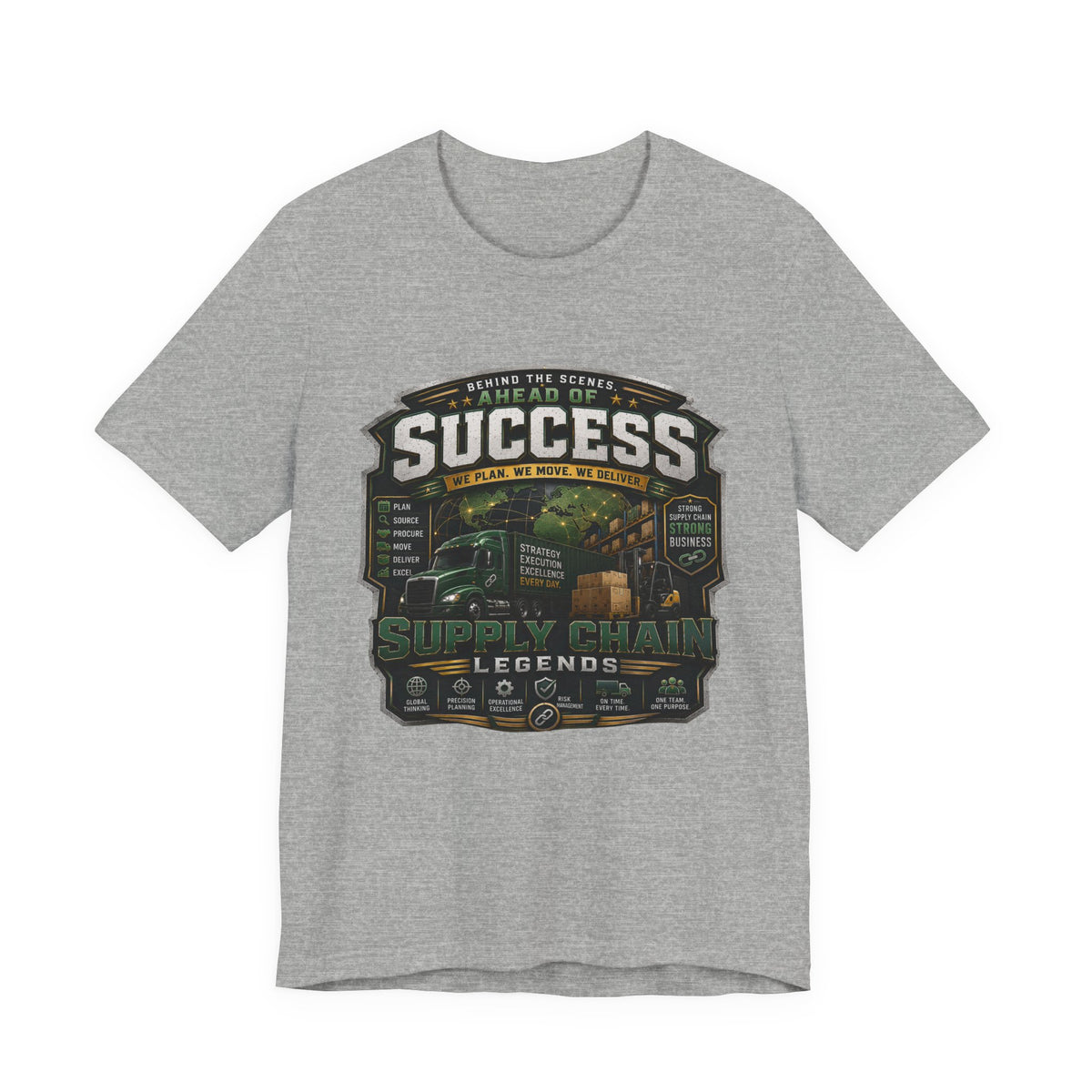 Supply Chain Legends Tee — “Success” Trucking Graphic T-Shirt
