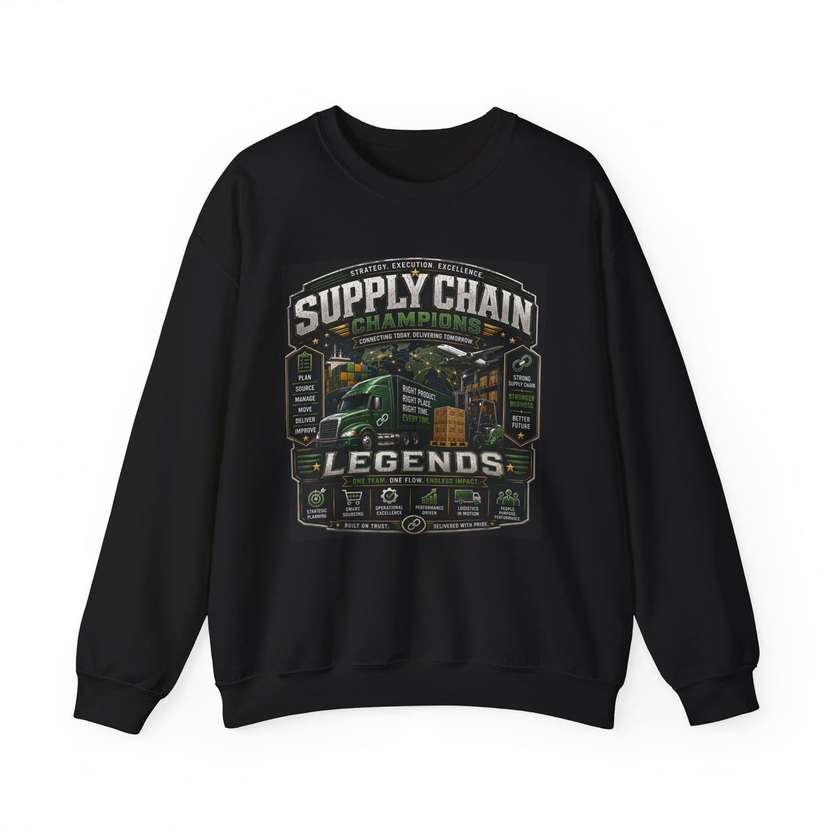 Supply Chain Legends  Supply Chain Management Gift Crewneck Sweatshirt