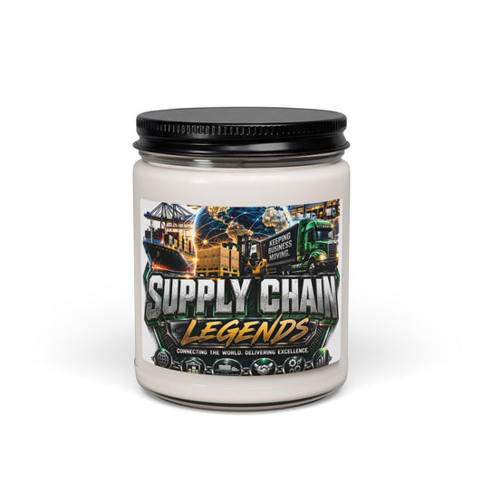 Supply Chain Legends Scented Soy Candle — 9oz Motivational Gift for Logistics & Trucking Fans