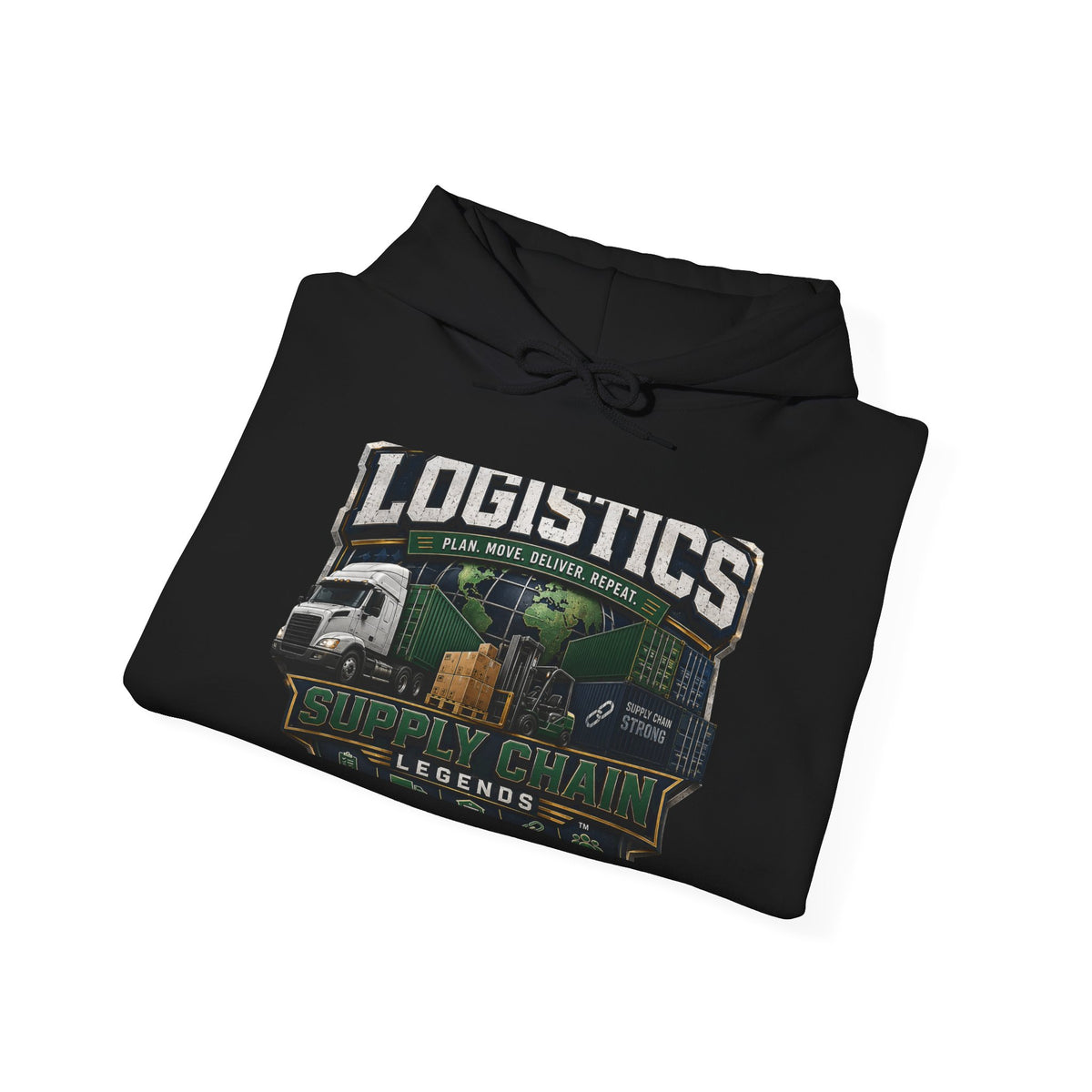 Logistics Trucking Hoodie – “Logistics Legends” Graphic Pullover