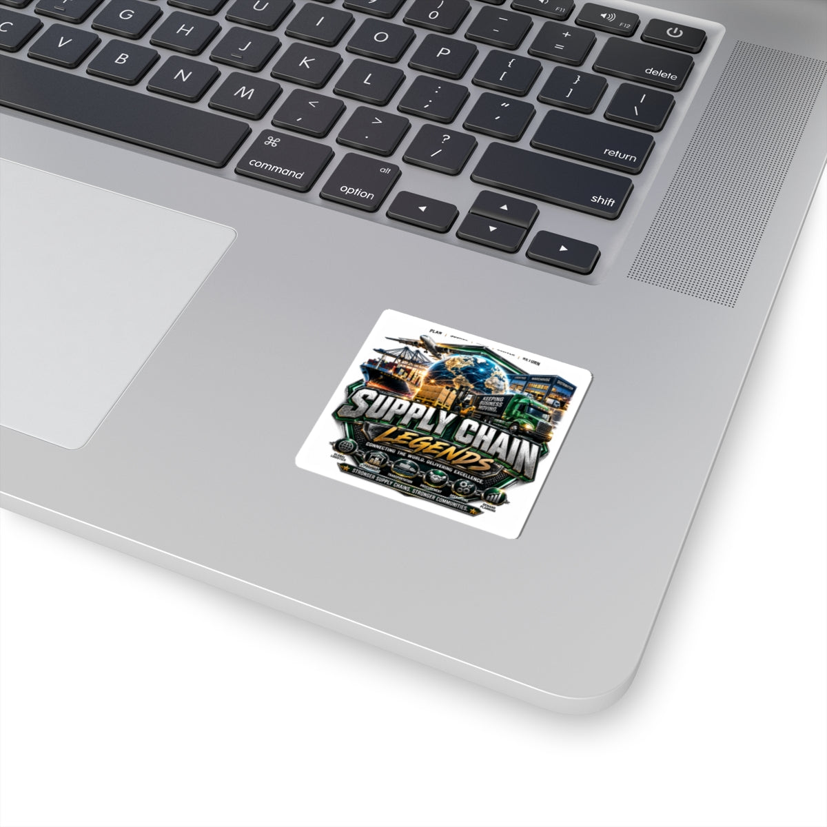 Supply Chain Legends Kiss-Cut Sticker — Logistics, Trucking & Shipping Emblem