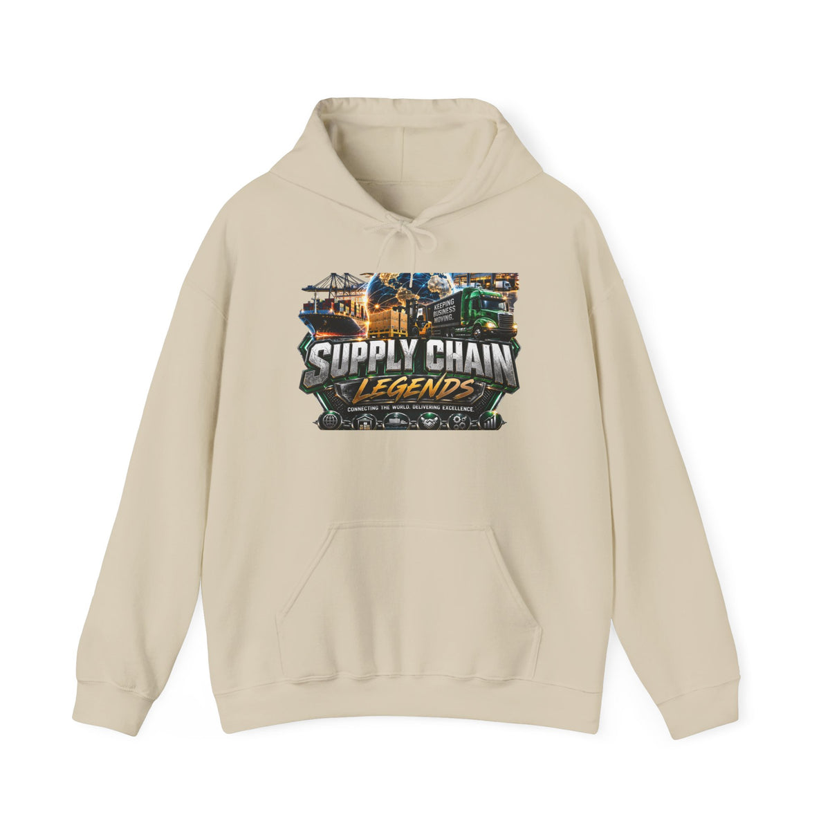 Supply Chain Legends Hoodie — Industrial Logistics Graphic Pullover