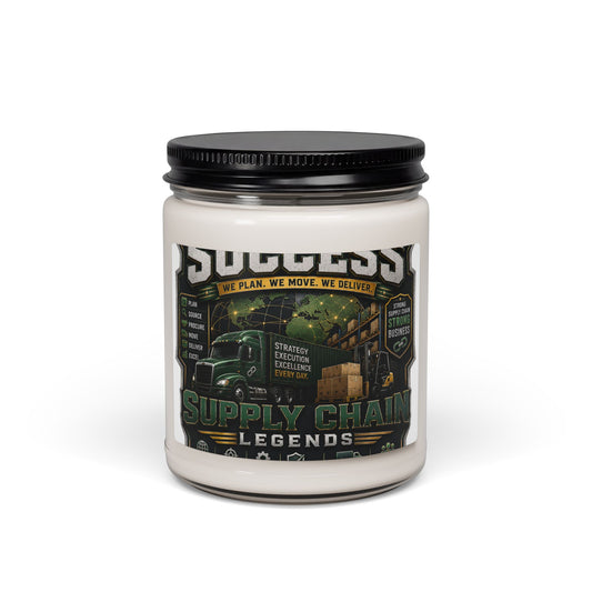 Supply Chain Legends Scented Soy Candle — 9oz Success & Logistics Gift