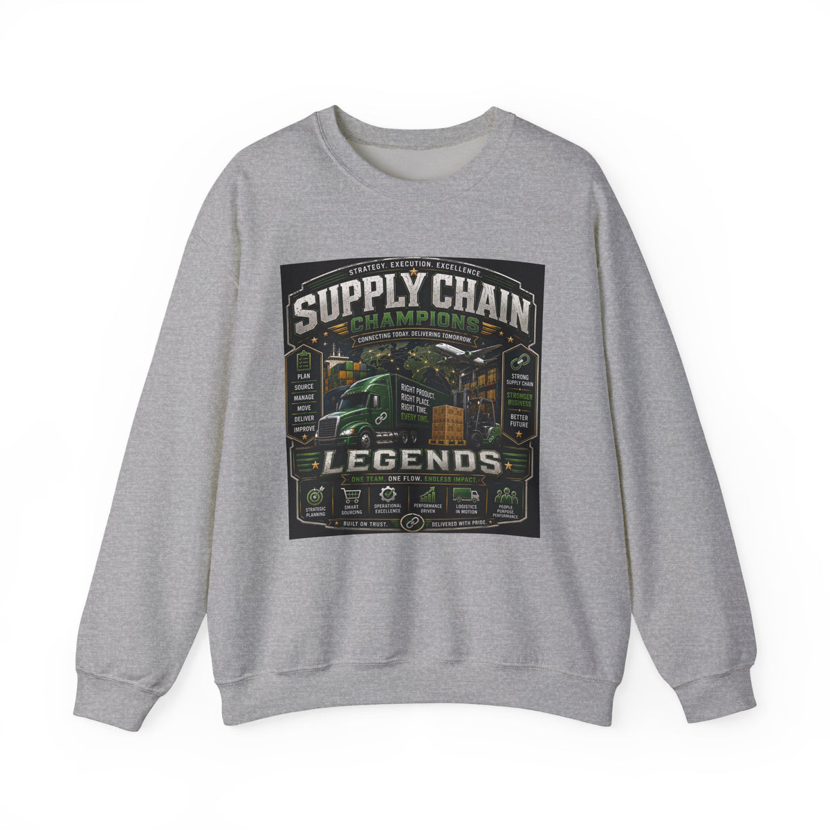 Supply Chain Legends  Supply Chain Management Gift Crewneck Sweatshirt