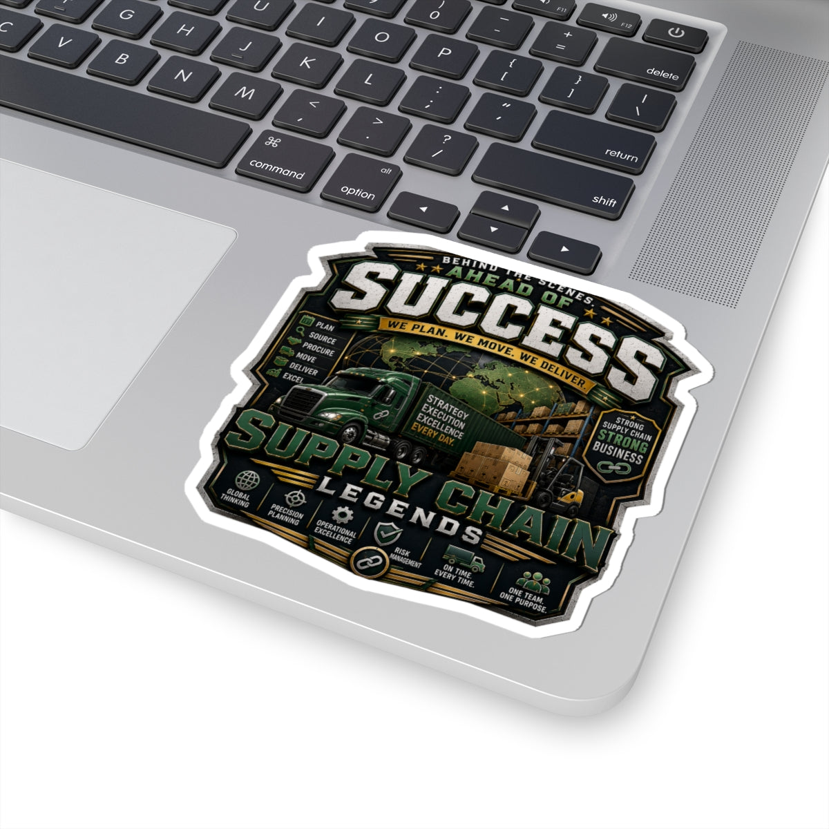 Supply Chain Legends Sticker — "Ahead of Success" Kiss-Cut Sticker for Logistics & Trucking Enthusiasts