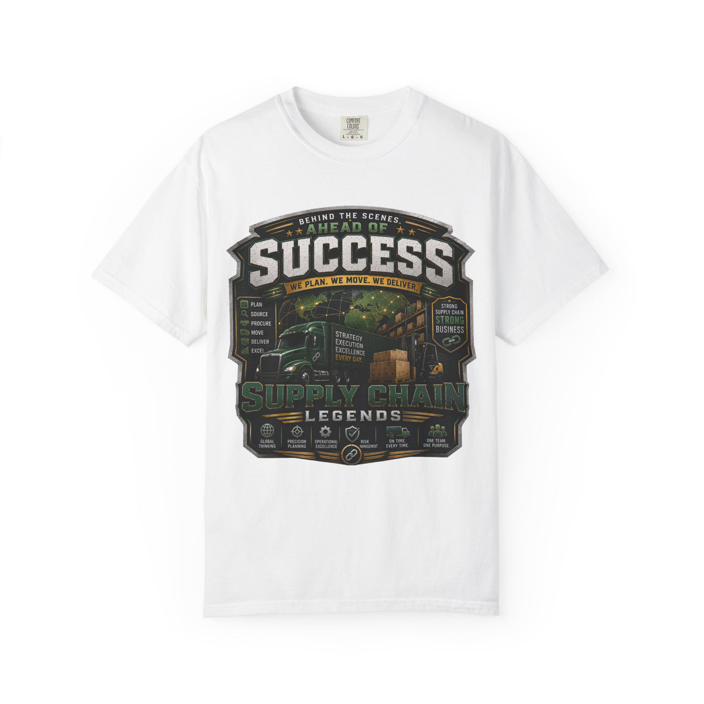 Supply Chain Legends T-Shirt — “Don’t Follow the Chain. They Run It.” Graphic Tee