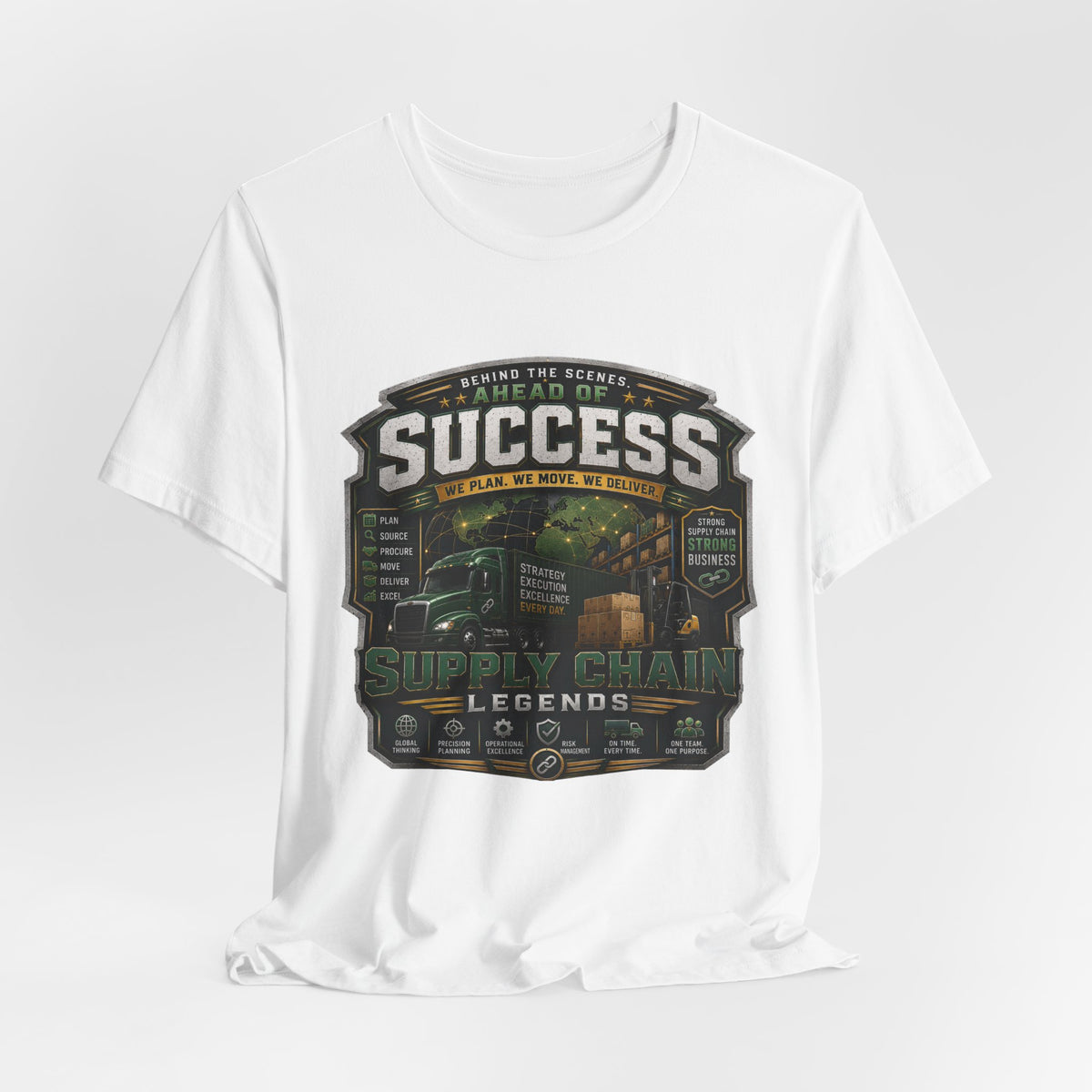 Supply Chain Legends Tee — “Success” Trucking Graphic T-Shirt