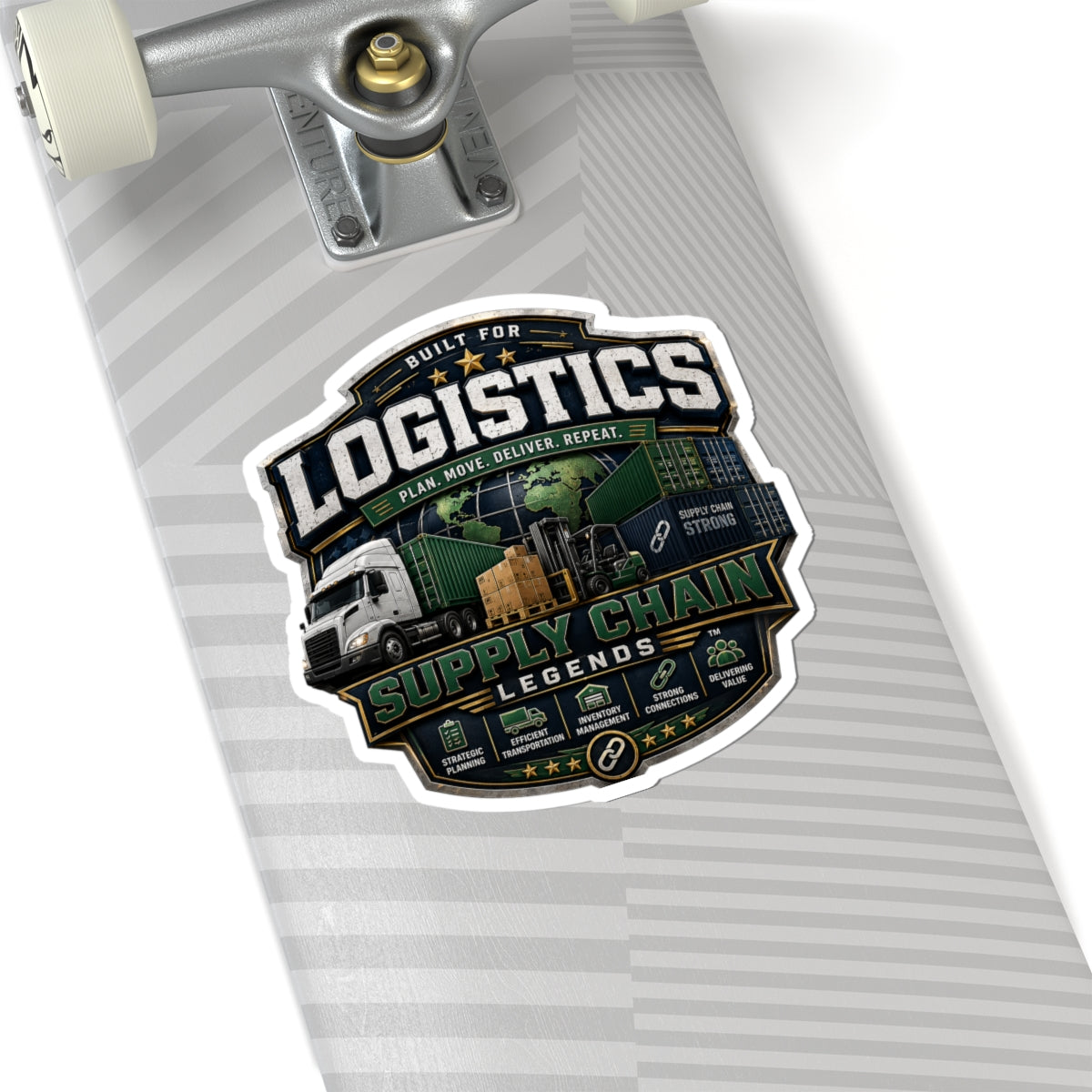 Logistics Supply Chain Stickers — 'Built for Logistics' Kiss-Cut Sticker