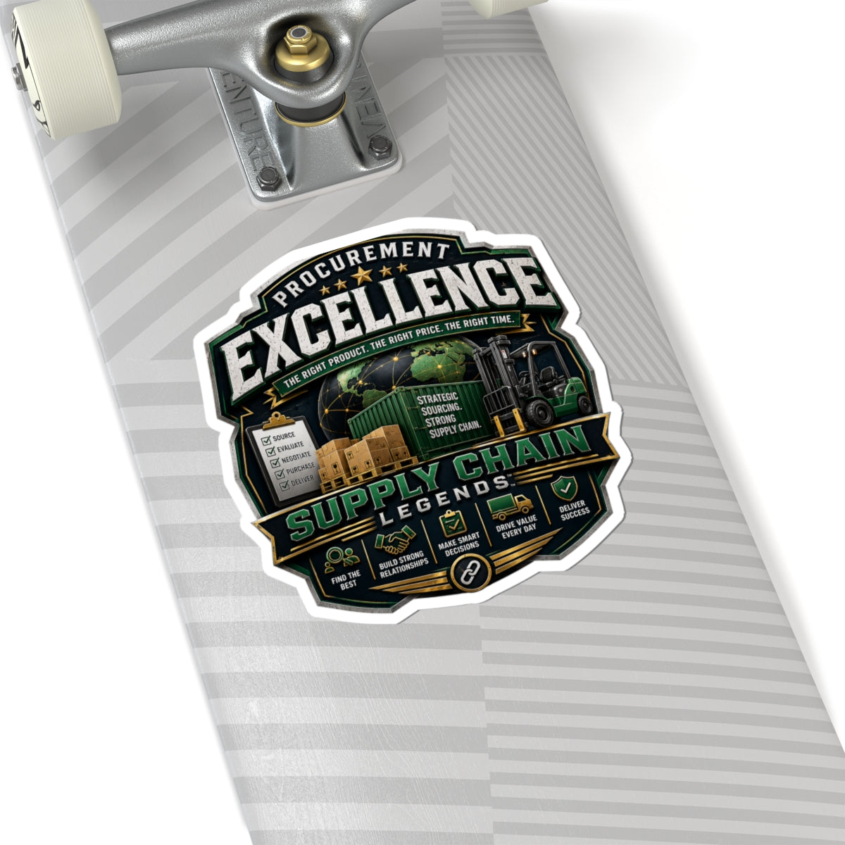 Procurement Excellence Supply Chain Sticker — 'Supply Chain Legends' Kiss-Cut Sticker