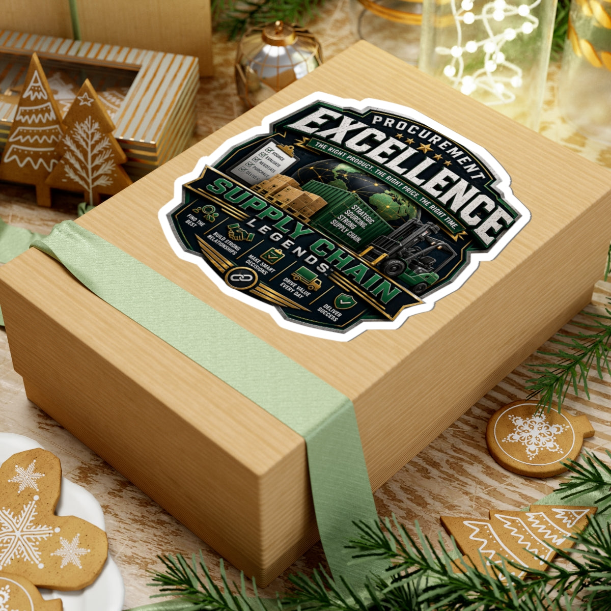 Procurement Excellence Supply Chain Sticker — 'Supply Chain Legends' Kiss-Cut Sticker