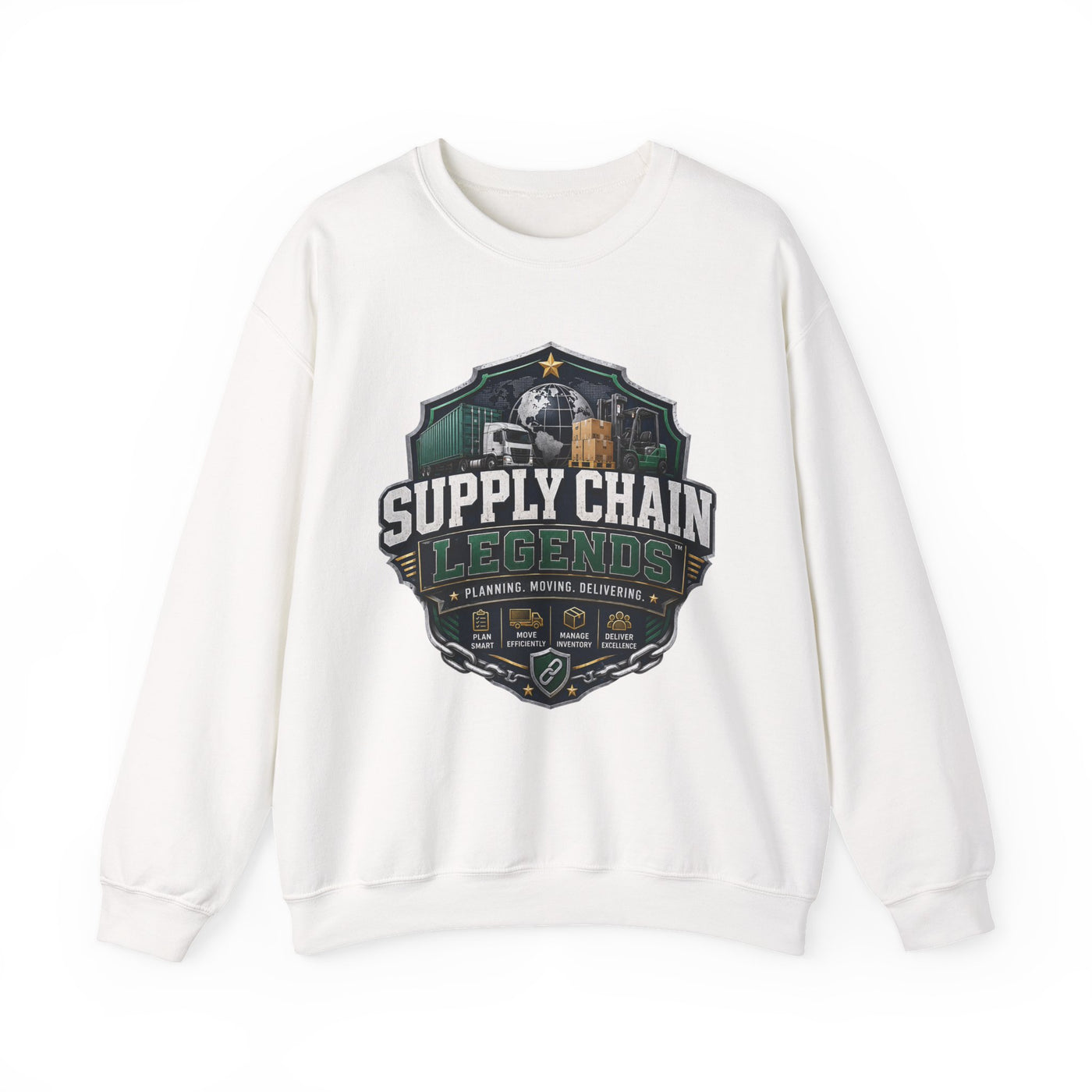 Supply Chain Legends Crewneck Sweatshirt — Supply Chain Manager Gift, Logistics & Warehousing Shirt