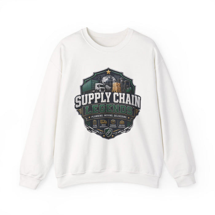 Supply Chain Legends Crewneck Sweatshirt — Supply Chain Manager Gift, Logistics & Warehousing Shirt