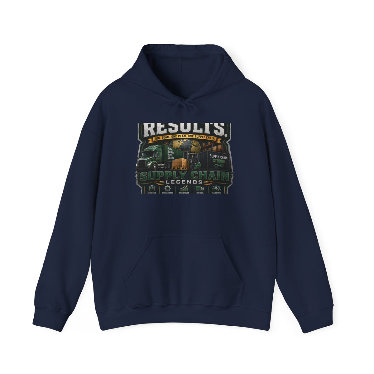 Supply Chain Legends Hoodie — "Results" Trucking Graphic Sweatshirt