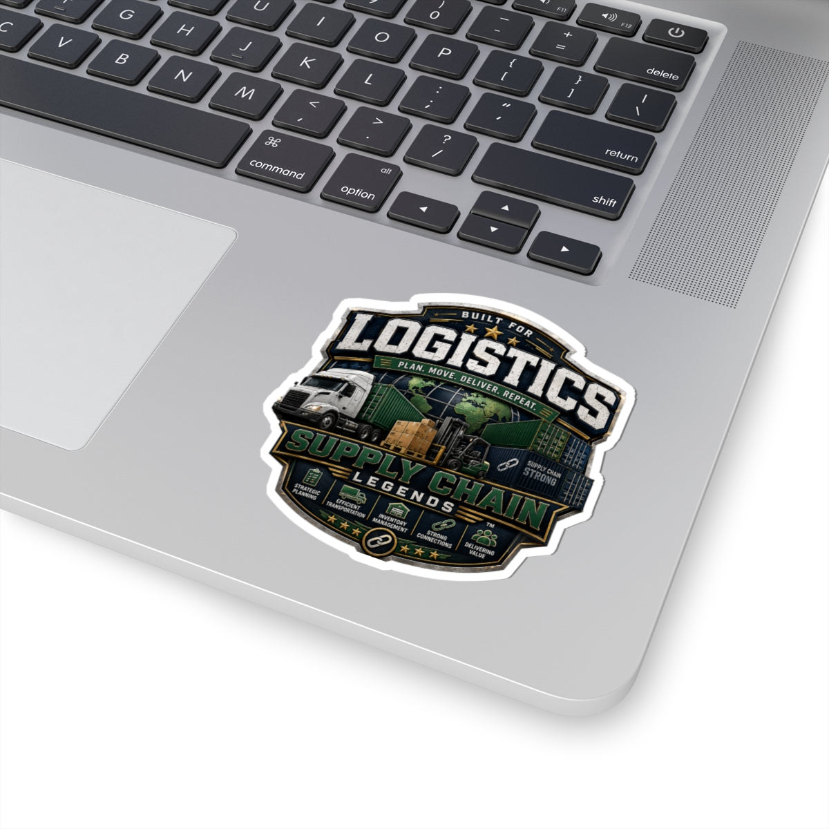 Logistics Supply Chain Stickers — 'Built for Logistics' Kiss-Cut Sticker