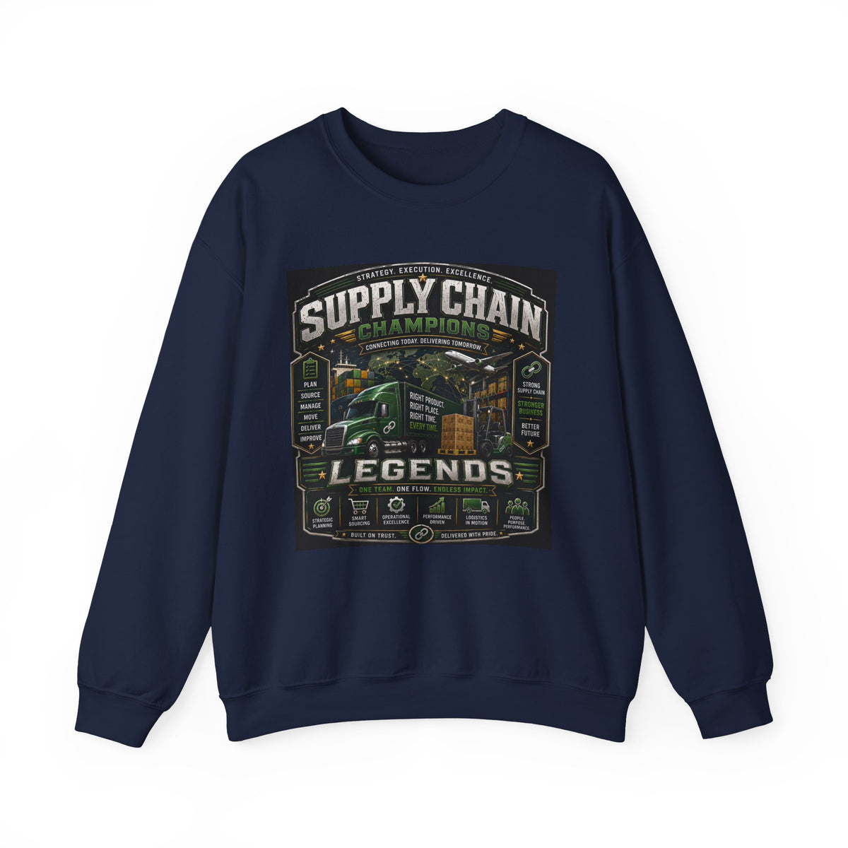 Supply Chain Legends  Supply Chain Management Gift Crewneck Sweatshirt