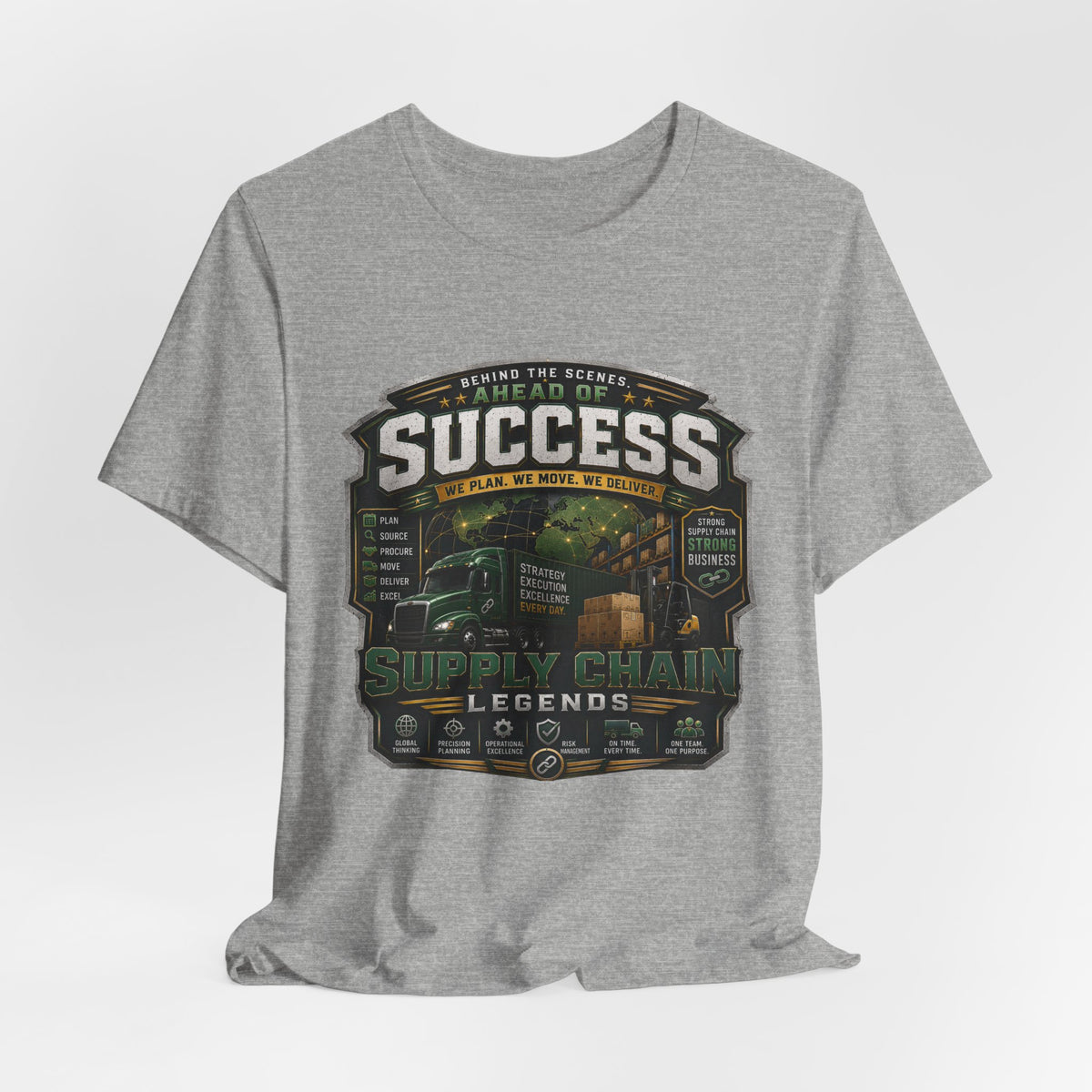 Supply Chain Legends Tee — “Success” Trucking Graphic T-Shirt