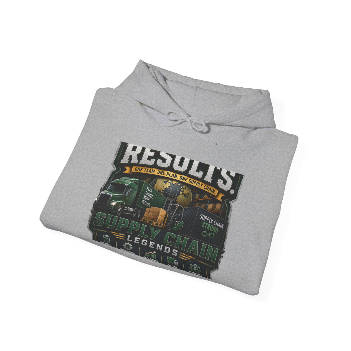 Supply Chain Legends Hoodie — "Results" Trucking Graphic Sweatshirt