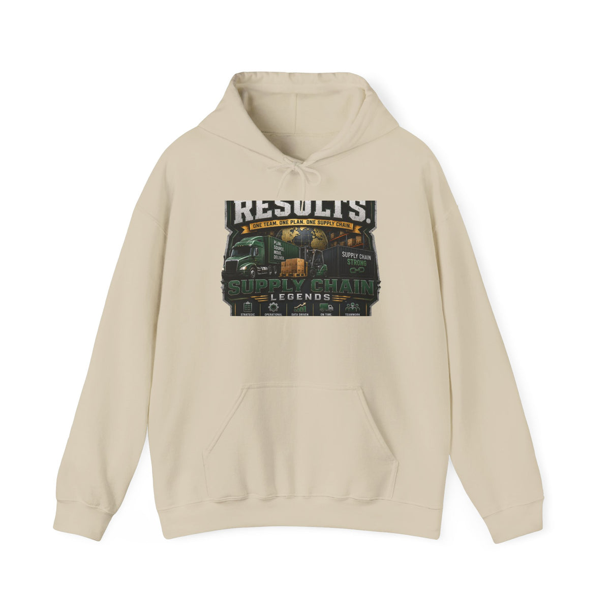 Supply Chain Legends Hoodie — "Results" Trucking Graphic Sweatshirt