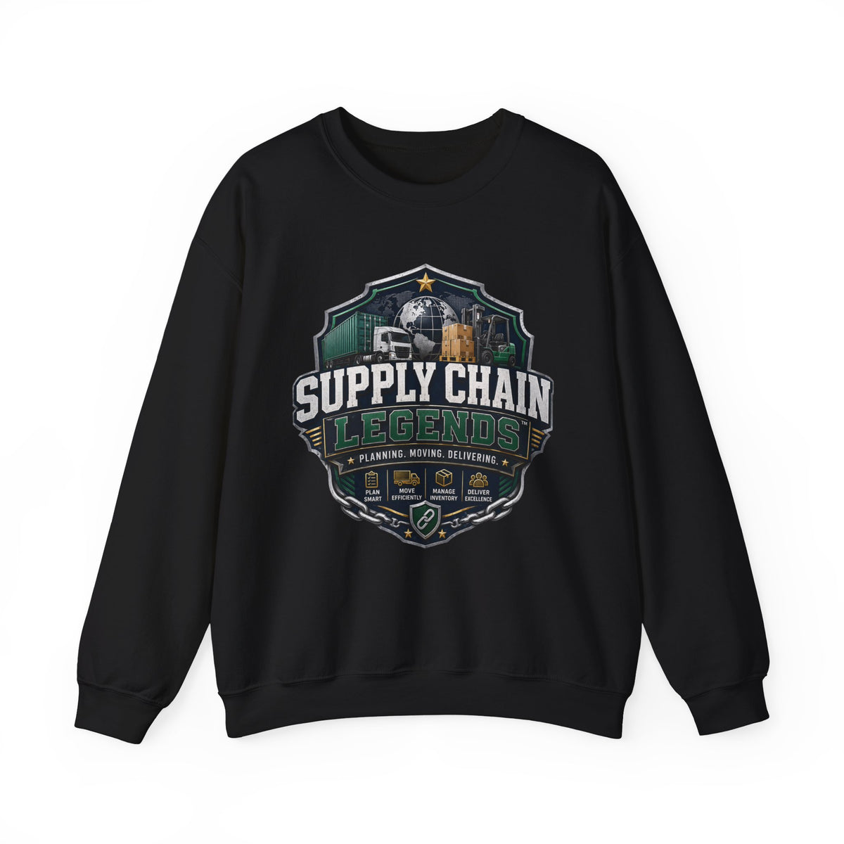 Supply Chain Legends Crewneck Sweatshirt — Supply Chain Manager Gift, Logistics & Warehousing Shirt