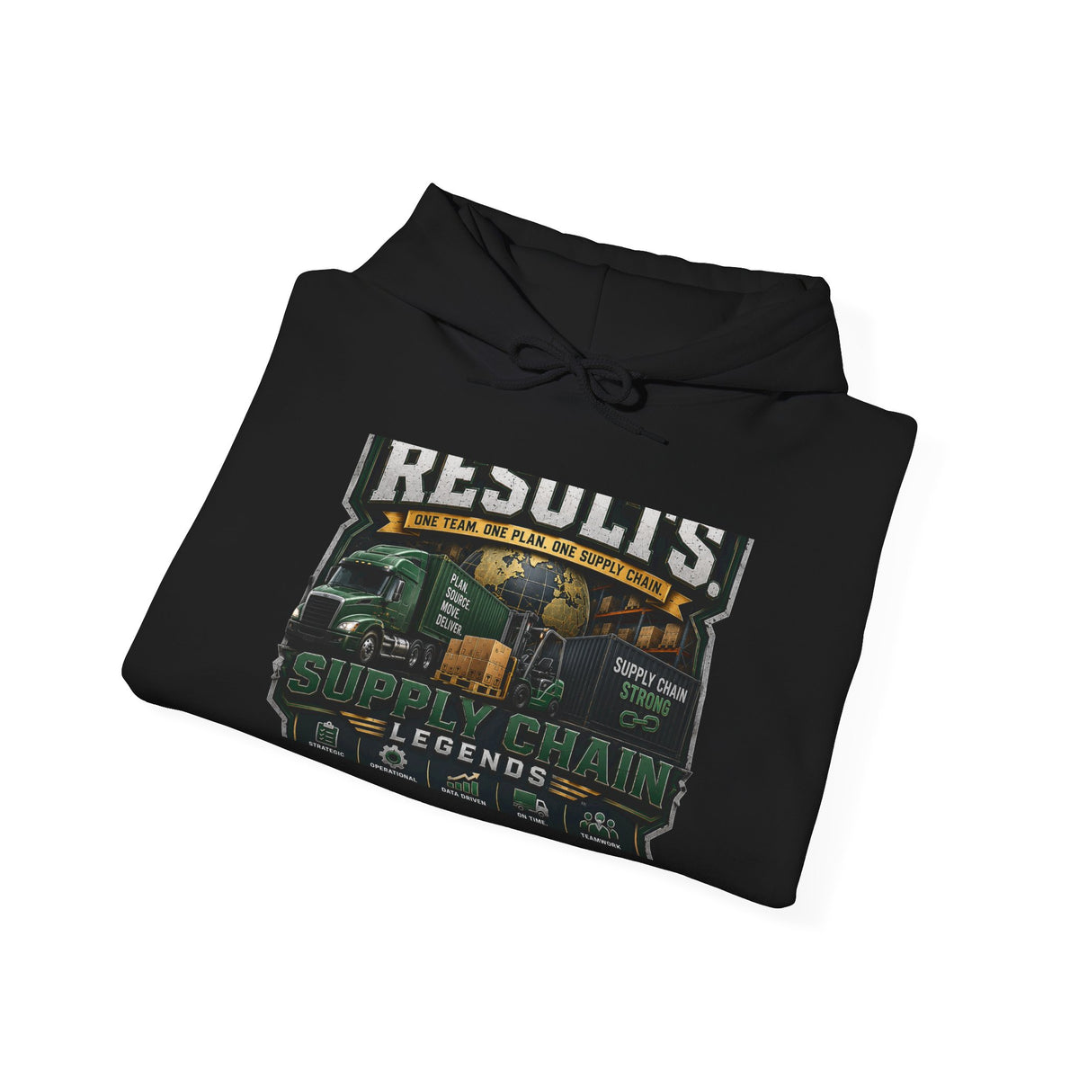 Supply Chain Legends Hoodie — "Results" Trucking Graphic Sweatshirt