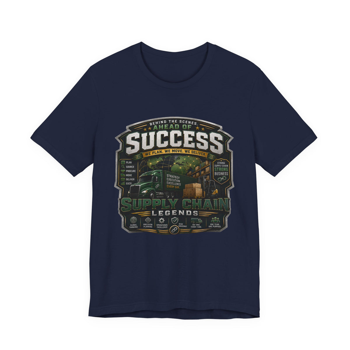 Supply Chain Legends Tee — “Success” Trucking Graphic T-Shirt