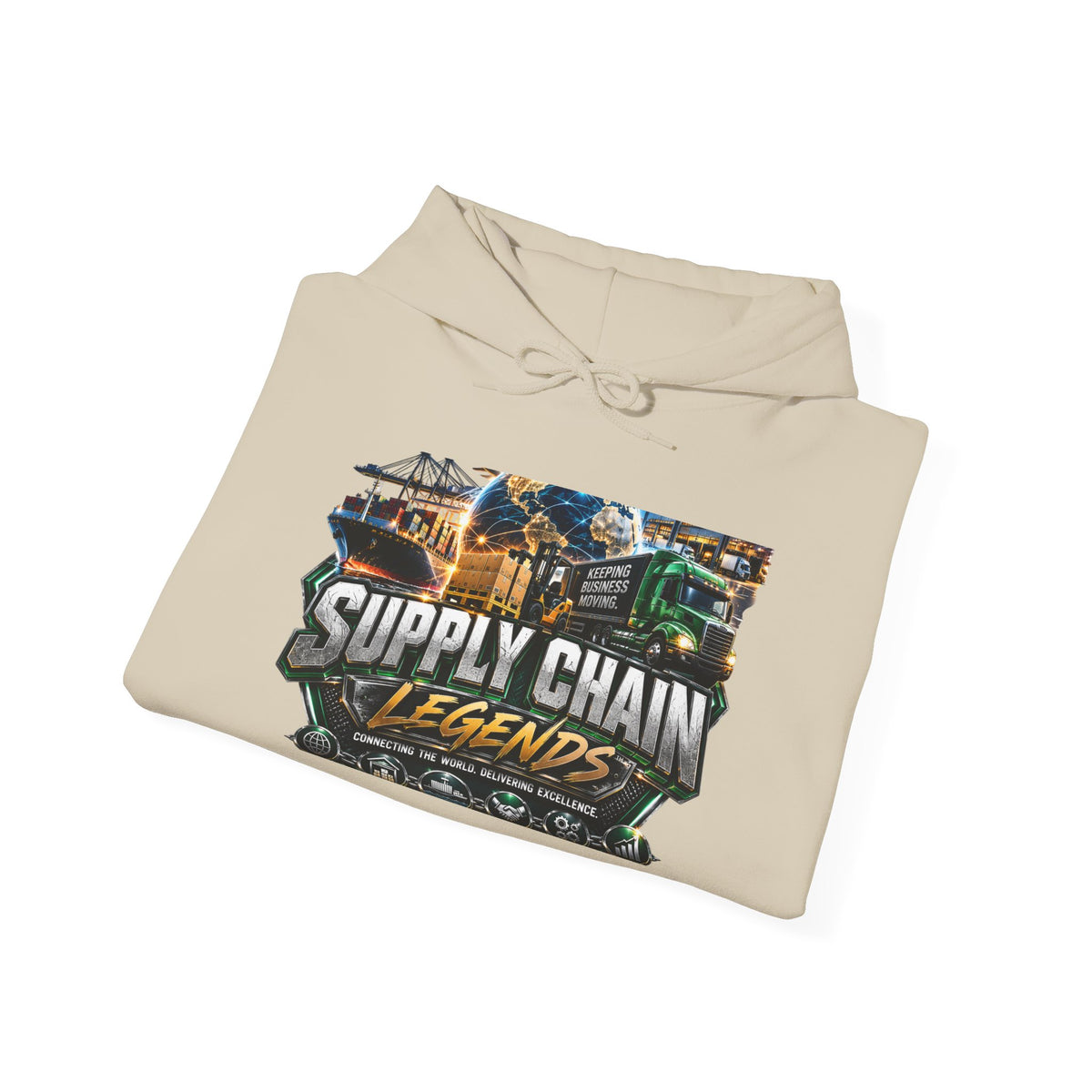 Supply Chain Legends Hoodie — Industrial Logistics Graphic Pullover