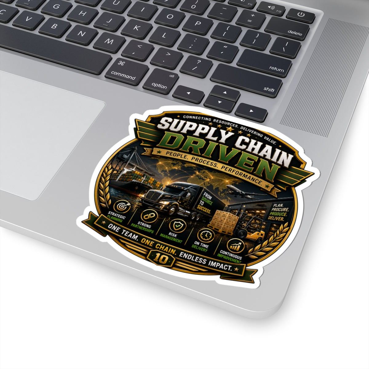 Supply Chain Legends Kiss-Cut Vinyl Sticker — Logistics & Trucking Decal