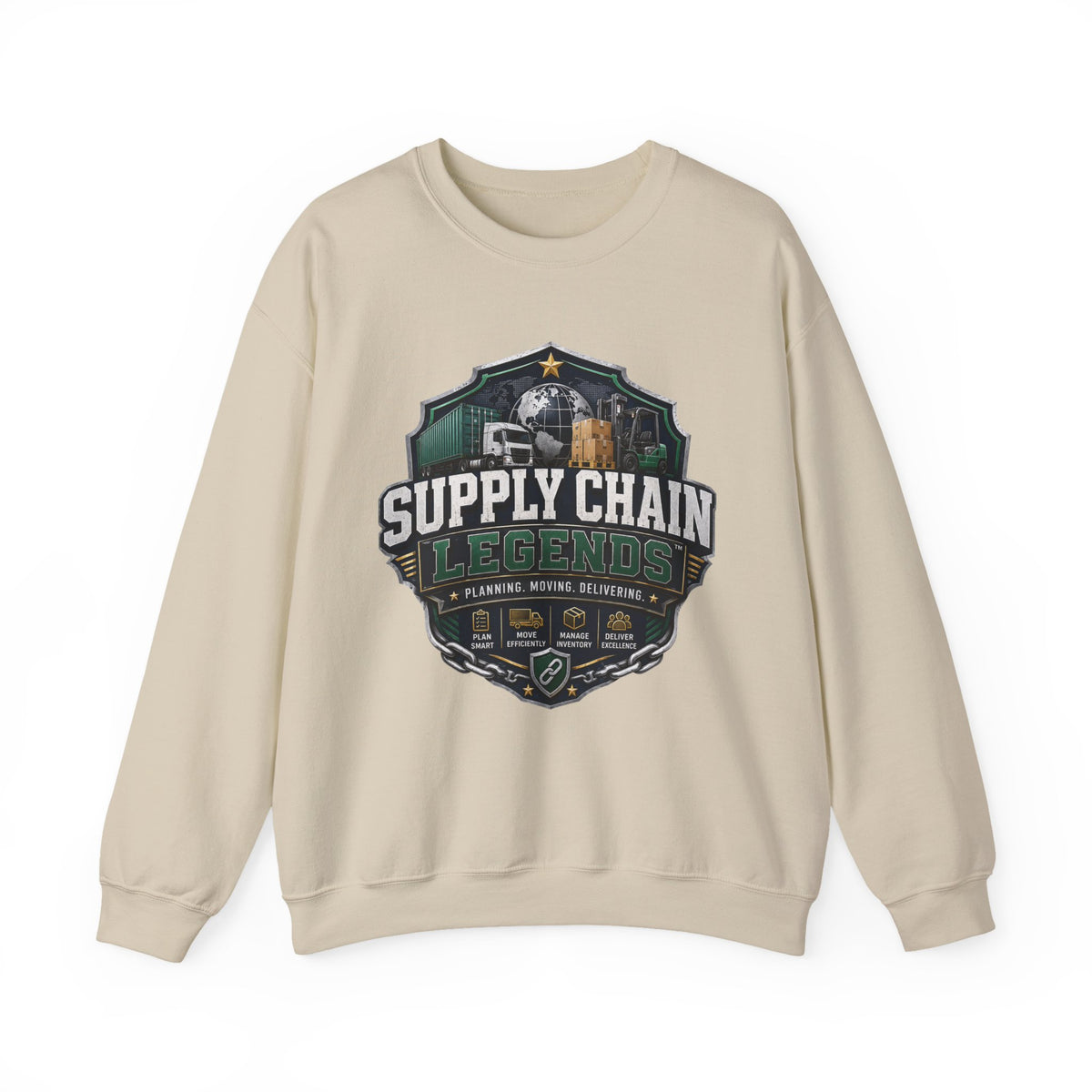Supply Chain Legends Crewneck Sweatshirt — Supply Chain Manager Gift, Logistics & Warehousing Shirt