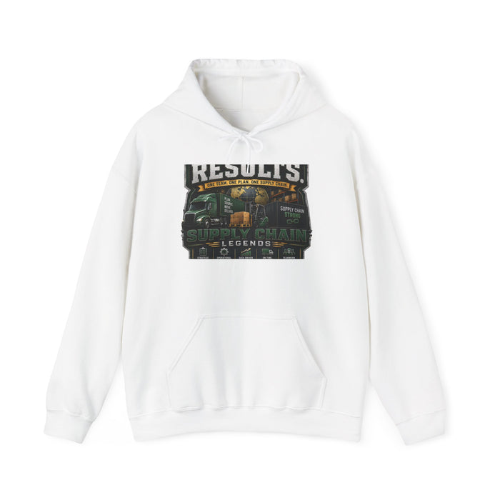 Supply Chain Legends Hoodie — "Results" Trucking Graphic Sweatshirt